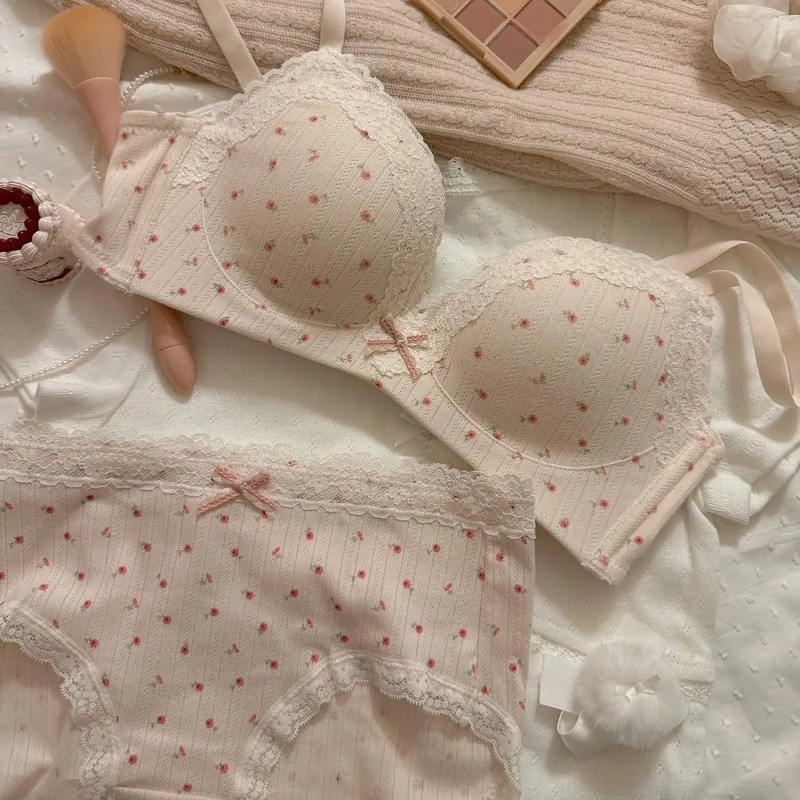 Conjunto de sujetador floral d - Cotton Bra Everyday reseña y precio