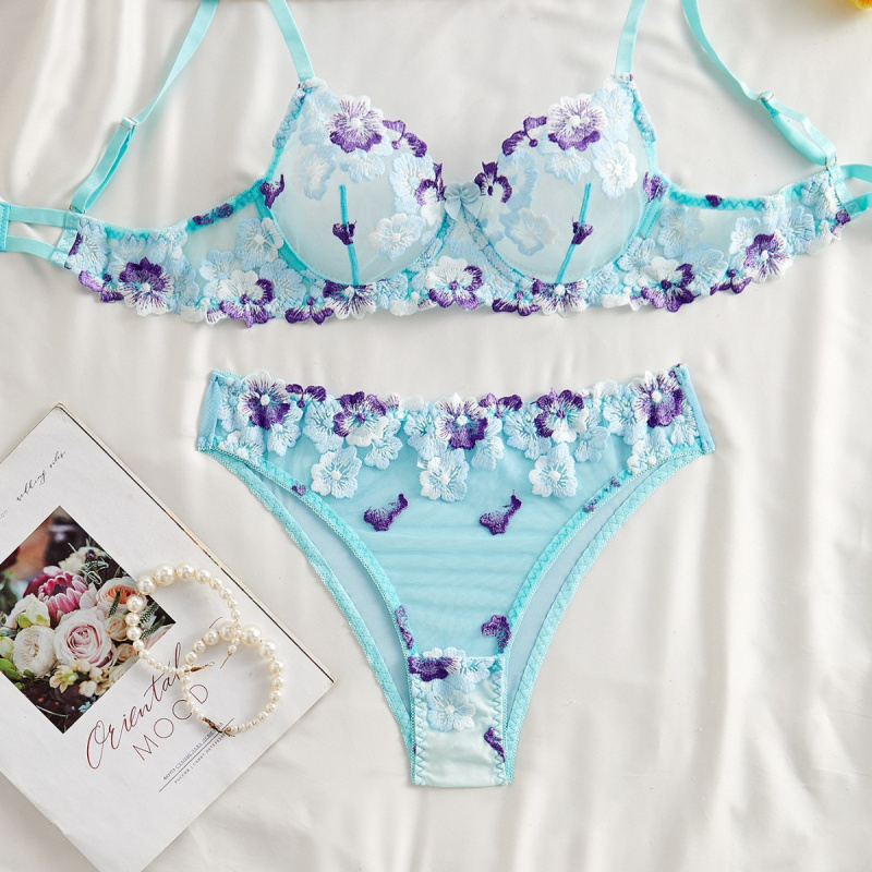 Conjunto de lencería bikini co - Sheer Bra Lace reseña y precio