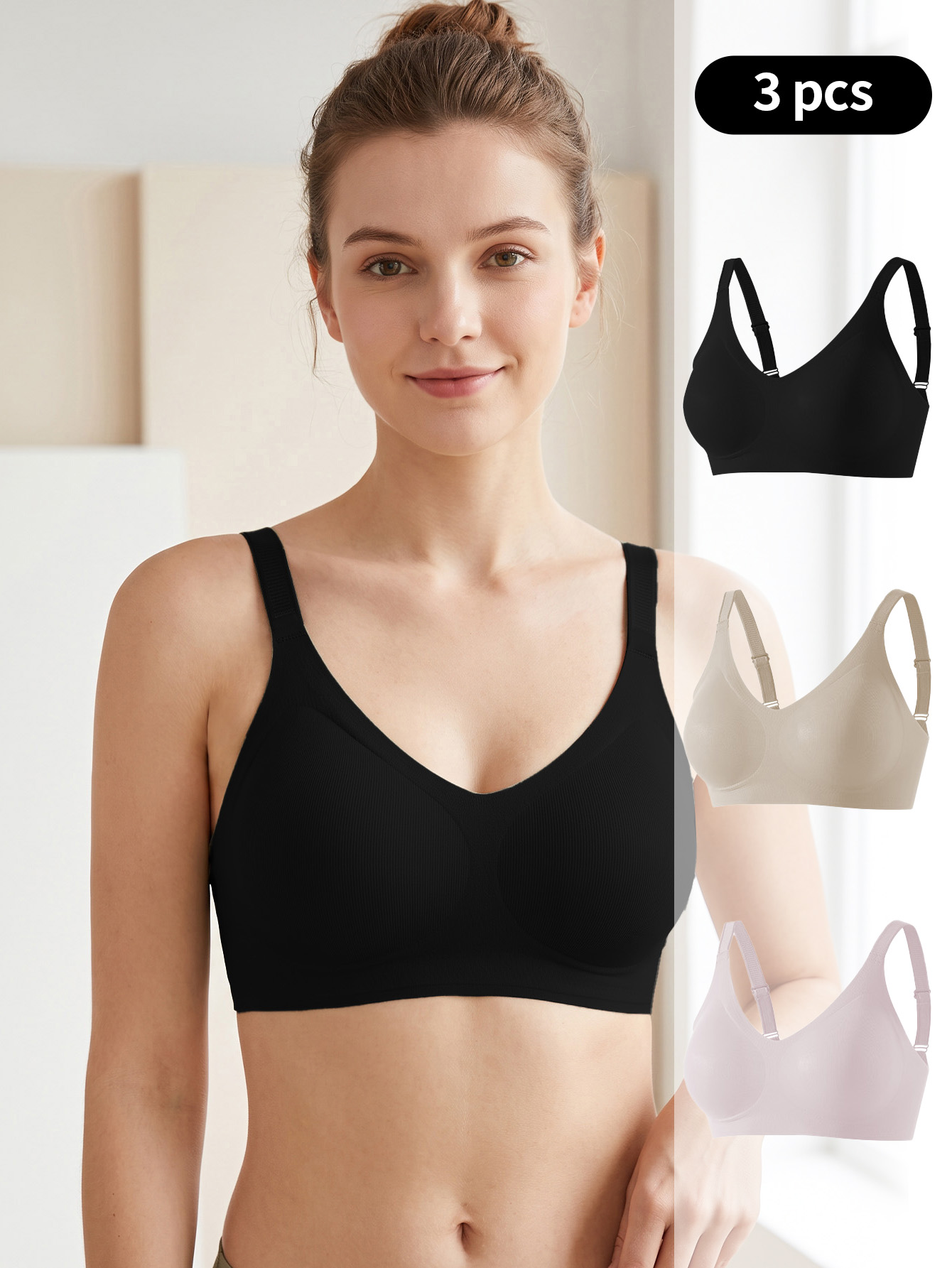 Conjunto de 3 piezas de sujeta - Wirefree Bra Comfort reseña y precio