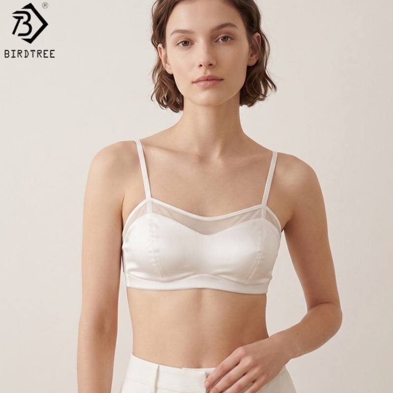 Birdtree, Sujetador de 19 mm c - Sheer Mesh Bra reseña y precio